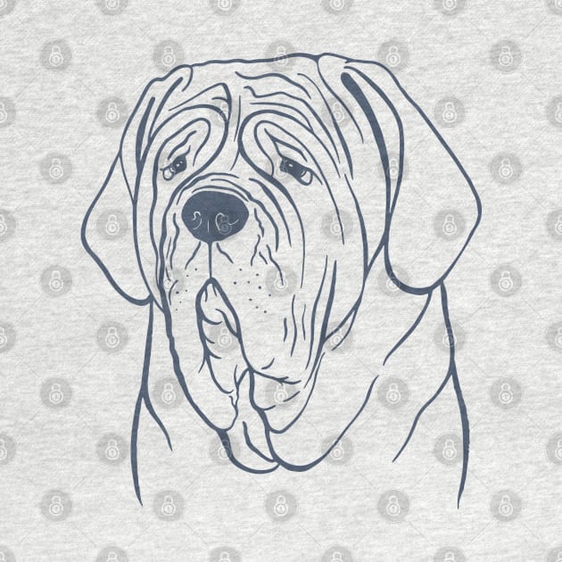 Neapolitan Mastiff (Beige and Blue-Gray) by illucalliart